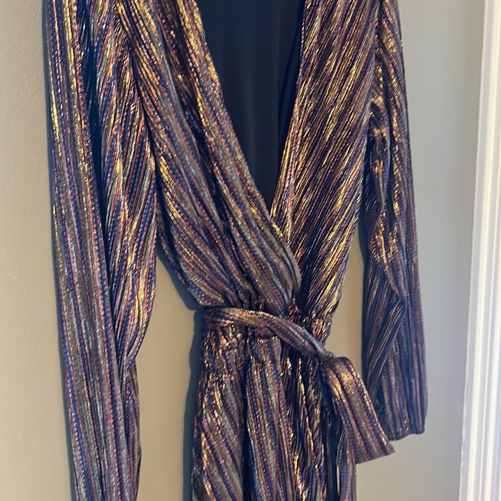 Ramy Brook Metallic Elise Wrap Dress - Picture 4 of 8